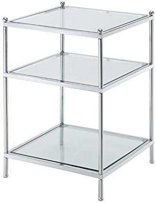 Royal Crest Chrome Glass End Table