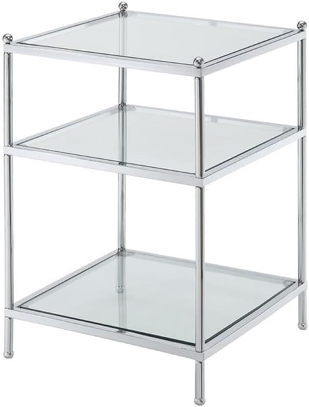 Royal Crest Chrome Glass End Table