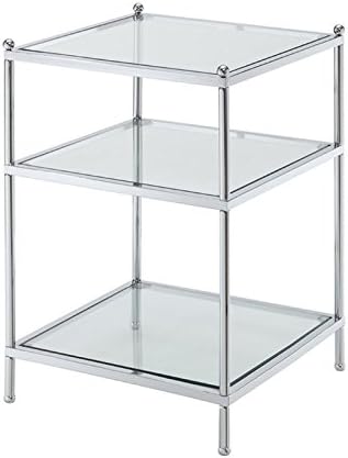 Royal Crest Chrome Glass End Table