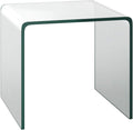 Clear Waterfall Glass End Table