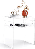 Clear 2‑Tier Acrylic End Table