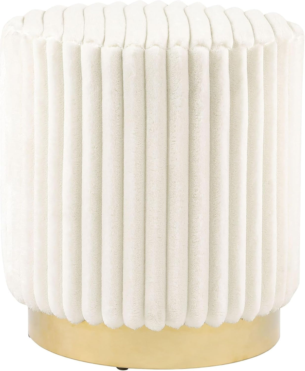 Of America Vail Beige Channel Tufted Vanity Stool