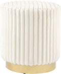 Of America Vail Beige Channel Tufted Vanity Stool