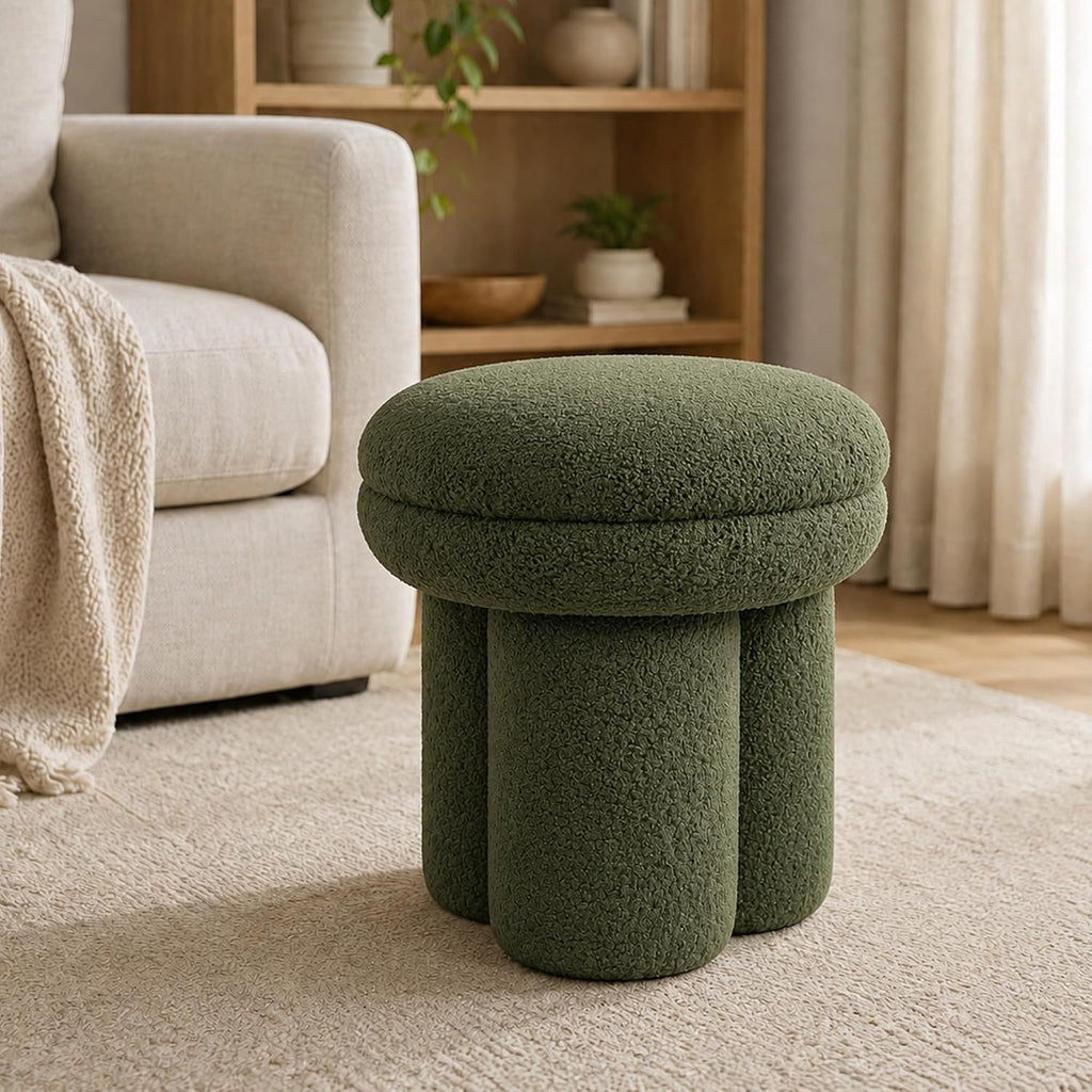 Teddy Ottoman Stool Green