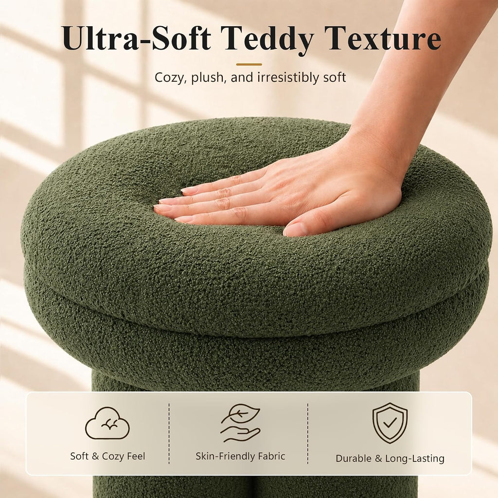 Teddy Ottoman Stool Green